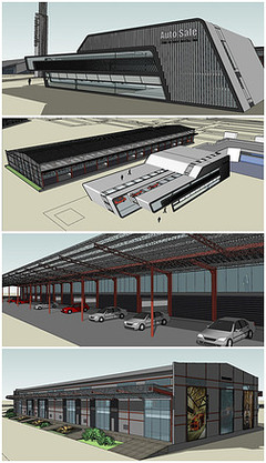 工业建筑SU模型图片素材与设计模板下载 伍洛伊一站式工业设计服务